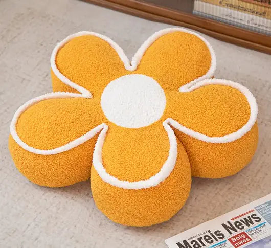 Plush Flower Pillow – Cozy Floor Cushion & Washable Backrest Decor