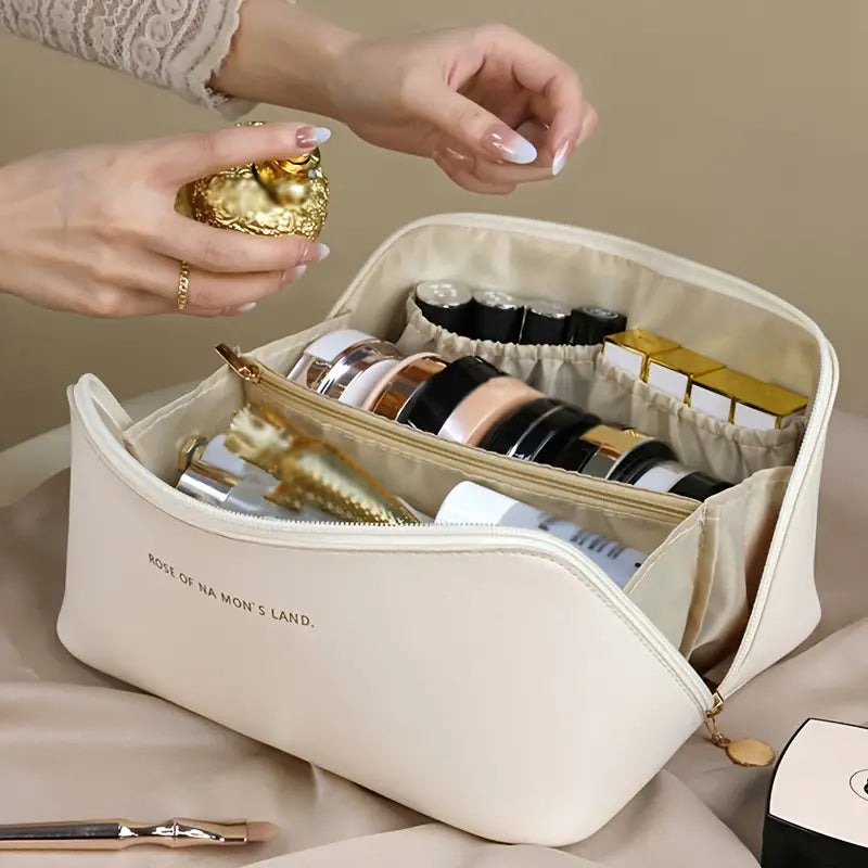 Large Capacity Travel Cosmetic Bag – Stylish Makeup Organizer for Travel & Home