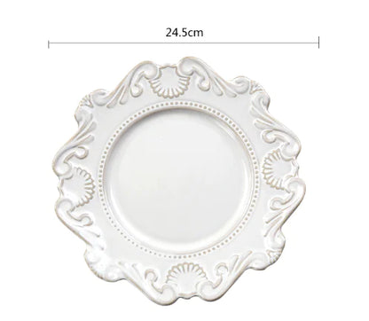 Creative Baroque European Dinnerware Set – Elegant Ceramic Plates & Bowls