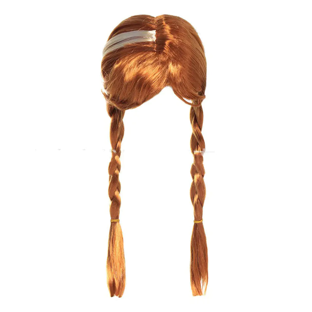 Silver Headdress with Brown Wig Props ‒ Princess Accessory for Kids & Cosplay