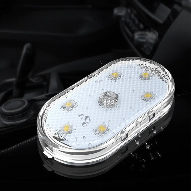 Wireless touch LED ambient car interior light in footwel