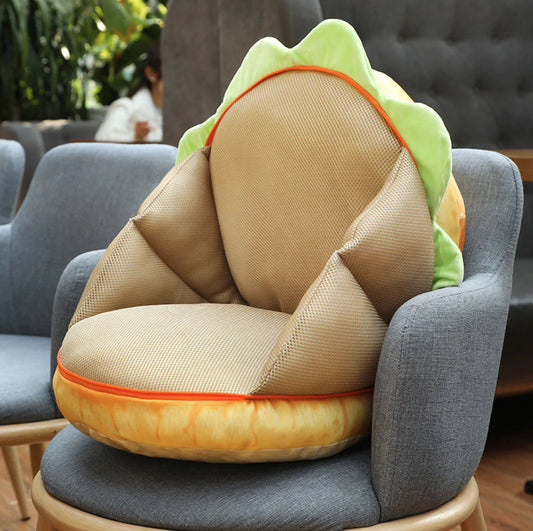 Hamburger Cushion | Fun Food Shaped Chair & Floor Pillow for Home Decor