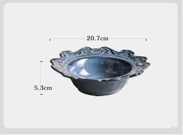 Creative Baroque European Dinnerware Set – Elegant Ceramic Plates & Bowls