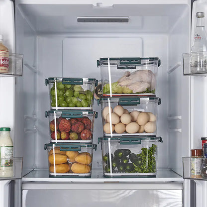 PET Refrigerator Storage Box Set – Airtight Freezer-Safe Kitchen Containers