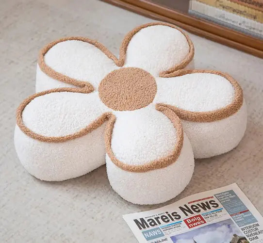 Plush Flower Pillow – Cozy Floor Cushion & Washable Backrest Decor